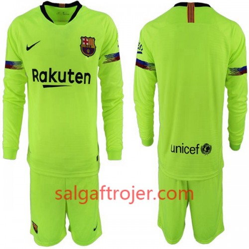 FC Barcelona Fodboldtrøjer Børn Udebanesæt 2018/19 Langærmet FC Barcelona Fodboldtrøjer Børn Udebanesæt 2018/19 Langærmet